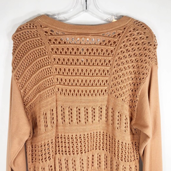 Free People Movement Keenan Sweater XS Pink Knit Crew Neck Long Sleeve 264 - Picture 8 of 9